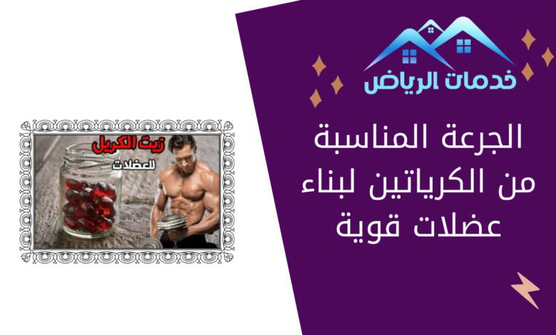 الجرعة المناسبة من الكرياتين لبناء عضلات قوية