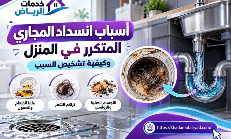 انسداد المجاري المتكرر في المنزل